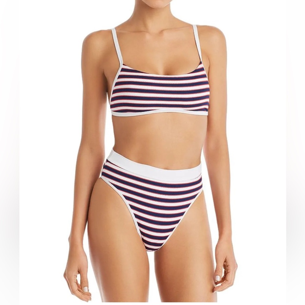 L space striped bikini